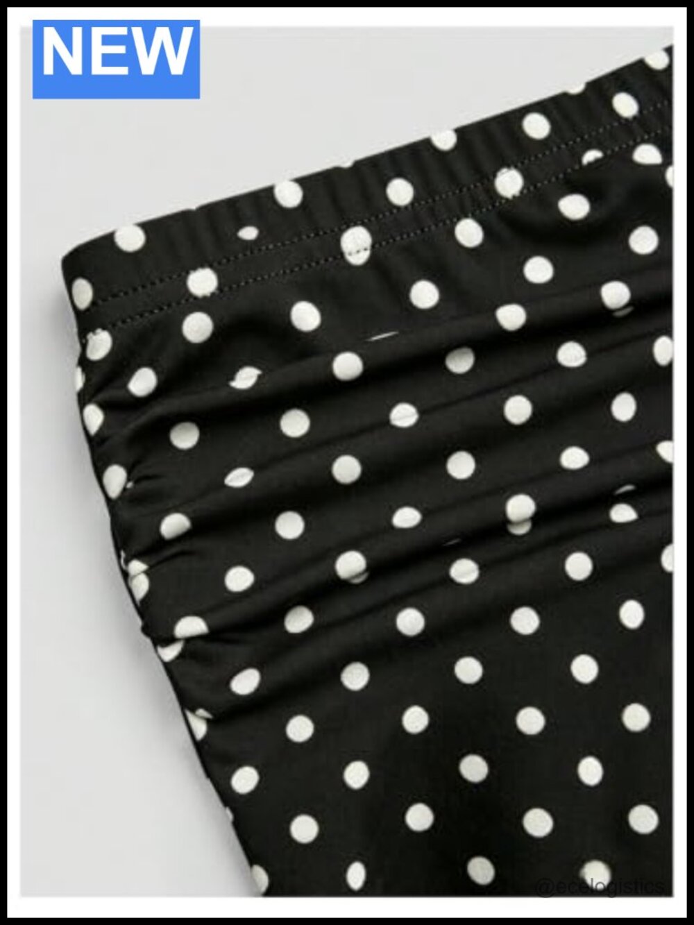 Plus Size Polka Dots Ruffle High Rise Maxi Skirt - Picture 3 of 4